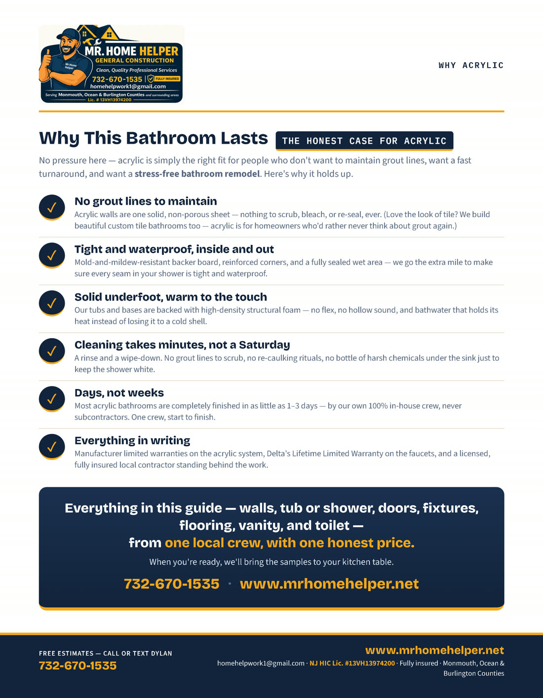 Catalog page 31 — Why this bathroom lasts